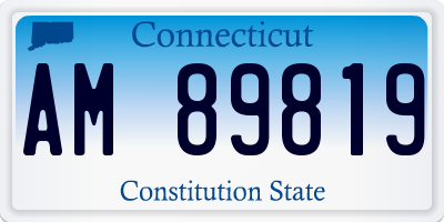 CT license plate AM89819