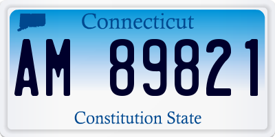 CT license plate AM89821