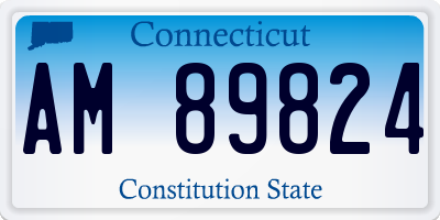 CT license plate AM89824
