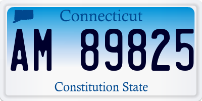 CT license plate AM89825