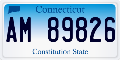 CT license plate AM89826