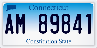 CT license plate AM89841