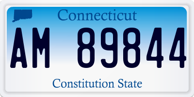 CT license plate AM89844