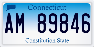CT license plate AM89846