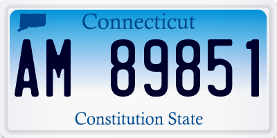 CT license plate AM89851