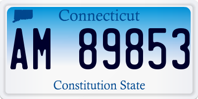 CT license plate AM89853
