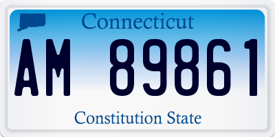 CT license plate AM89861