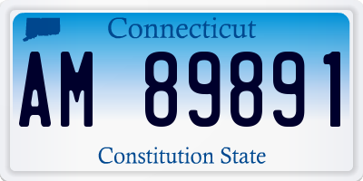 CT license plate AM89891