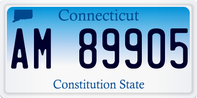 CT license plate AM89905
