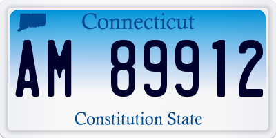CT license plate AM89912