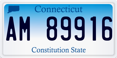 CT license plate AM89916