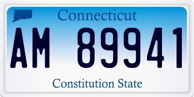 CT license plate AM89941