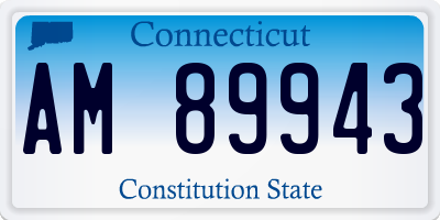 CT license plate AM89943