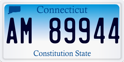 CT license plate AM89944
