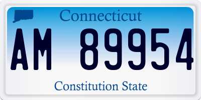 CT license plate AM89954