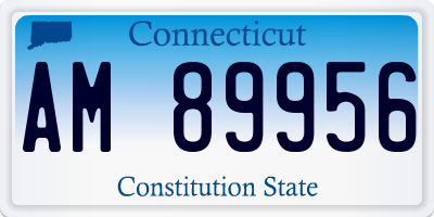 CT license plate AM89956