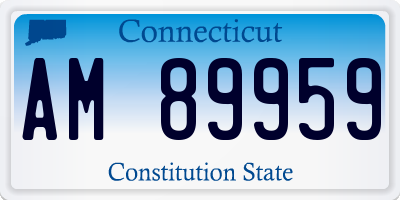 CT license plate AM89959