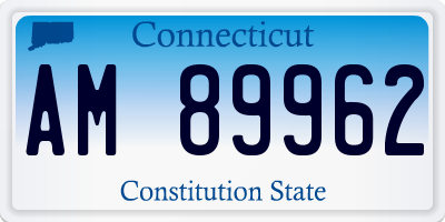 CT license plate AM89962