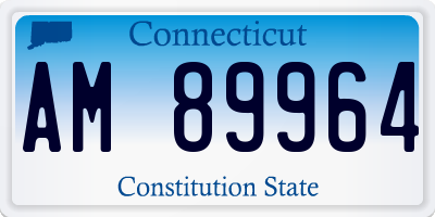 CT license plate AM89964