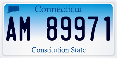 CT license plate AM89971