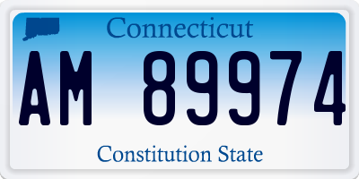 CT license plate AM89974
