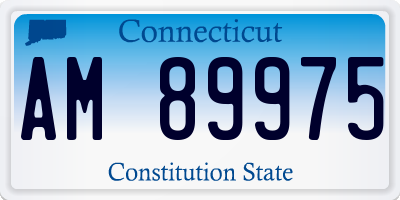 CT license plate AM89975