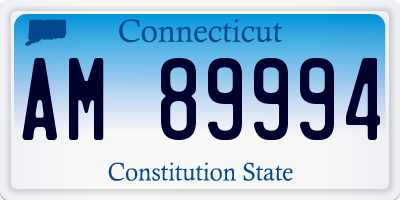 CT license plate AM89994