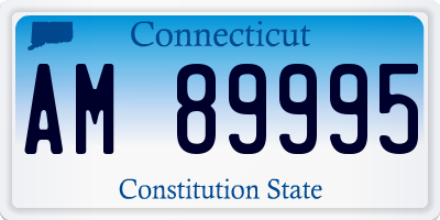 CT license plate AM89995