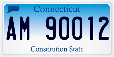CT license plate AM90012