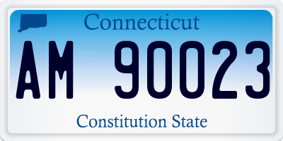 CT license plate AM90023