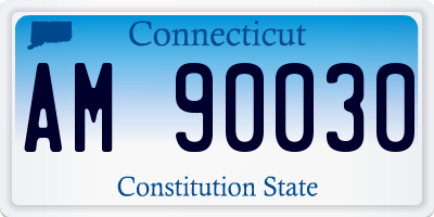 CT license plate AM90030