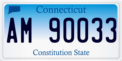 CT license plate AM90033
