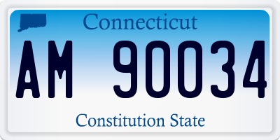 CT license plate AM90034