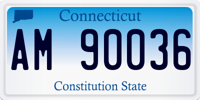 CT license plate AM90036