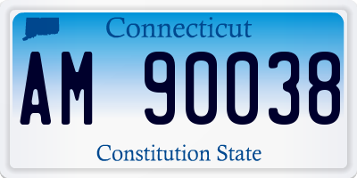 CT license plate AM90038
