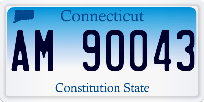 CT license plate AM90043