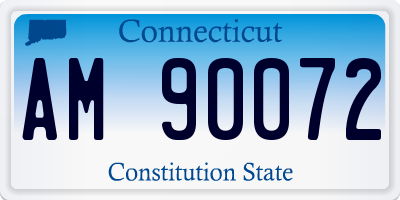 CT license plate AM90072