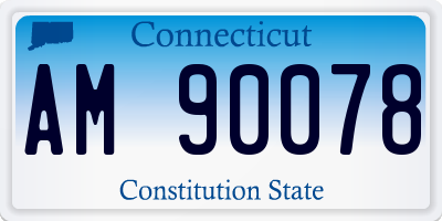 CT license plate AM90078