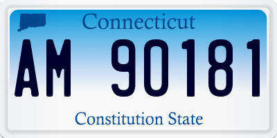 CT license plate AM90181