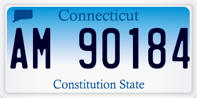 CT license plate AM90184