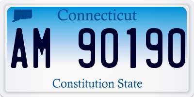 CT license plate AM90190
