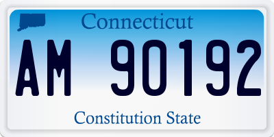 CT license plate AM90192