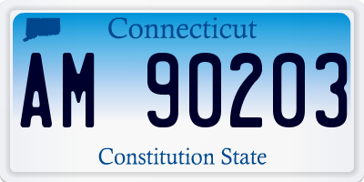 CT license plate AM90203