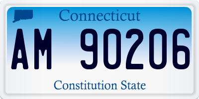 CT license plate AM90206
