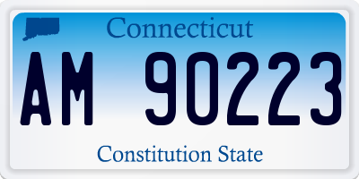 CT license plate AM90223