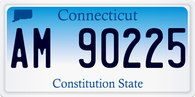CT license plate AM90225
