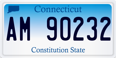 CT license plate AM90232