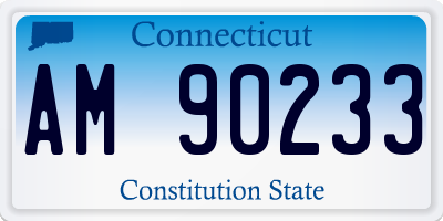 CT license plate AM90233