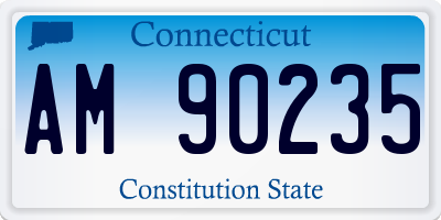 CT license plate AM90235