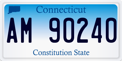 CT license plate AM90240
